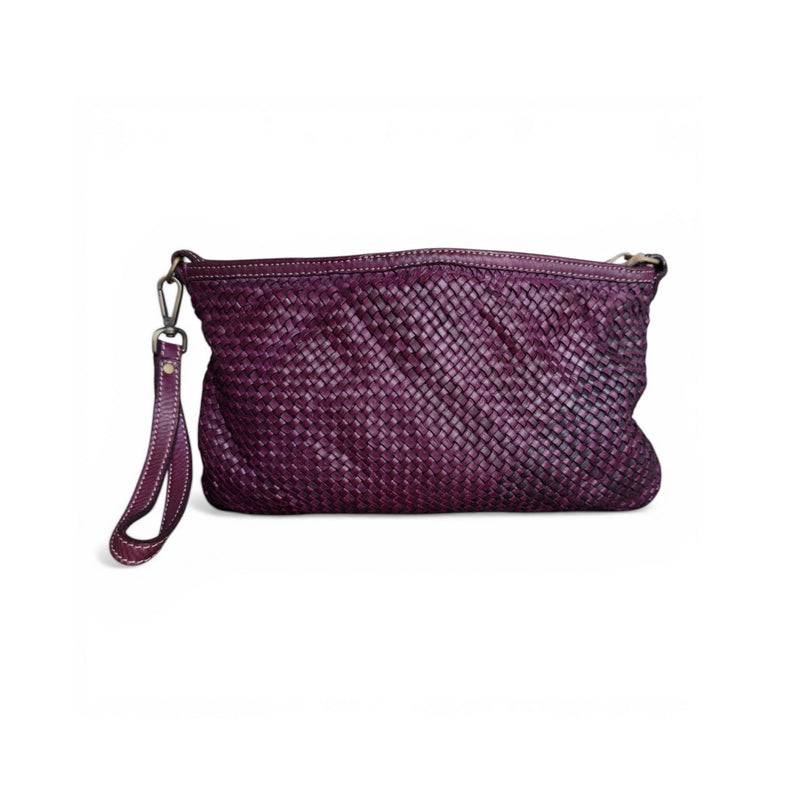 Italian leather crossbody handbag in soft leather