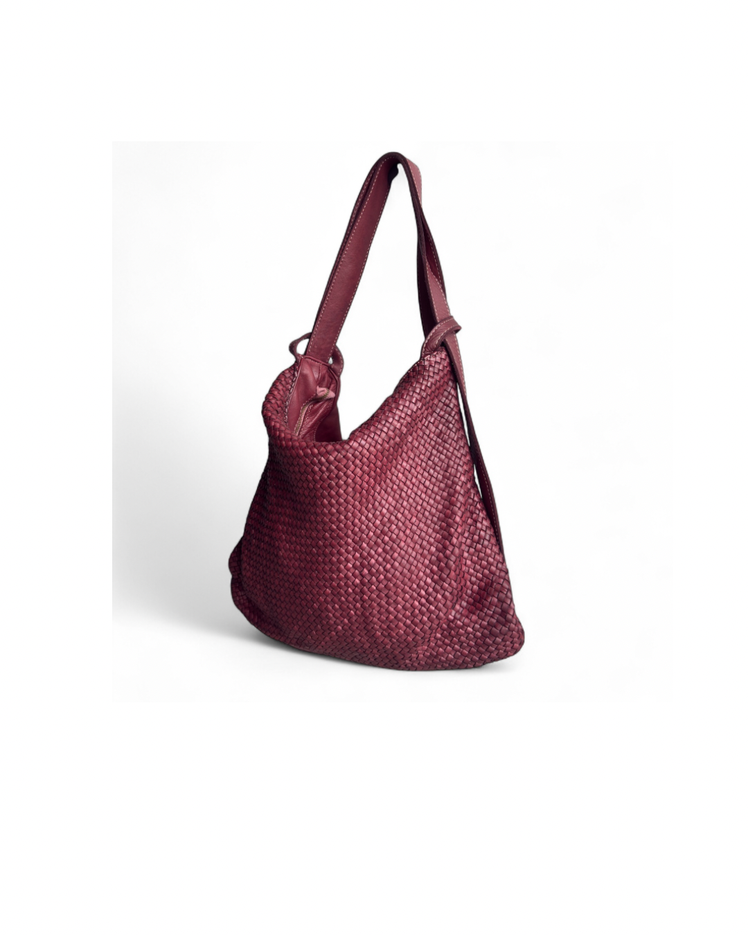 Premium Italian brand bag in woven leather