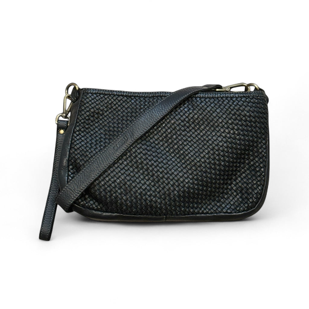 Soft leather Italian bag with crossbody strap 