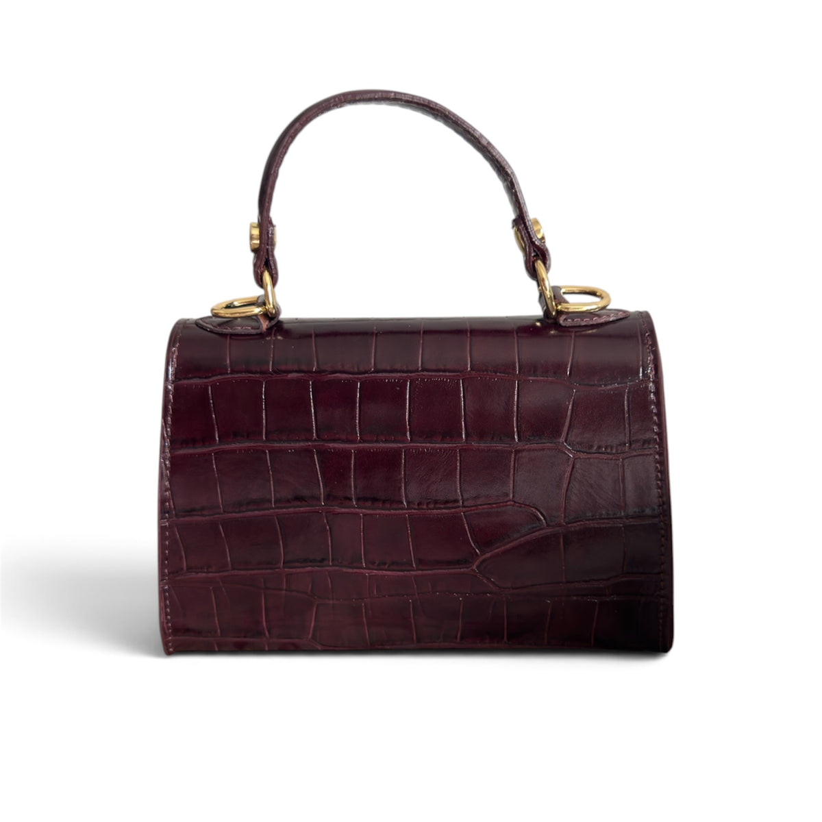 Italian leather shoulder bag with adjustable strap