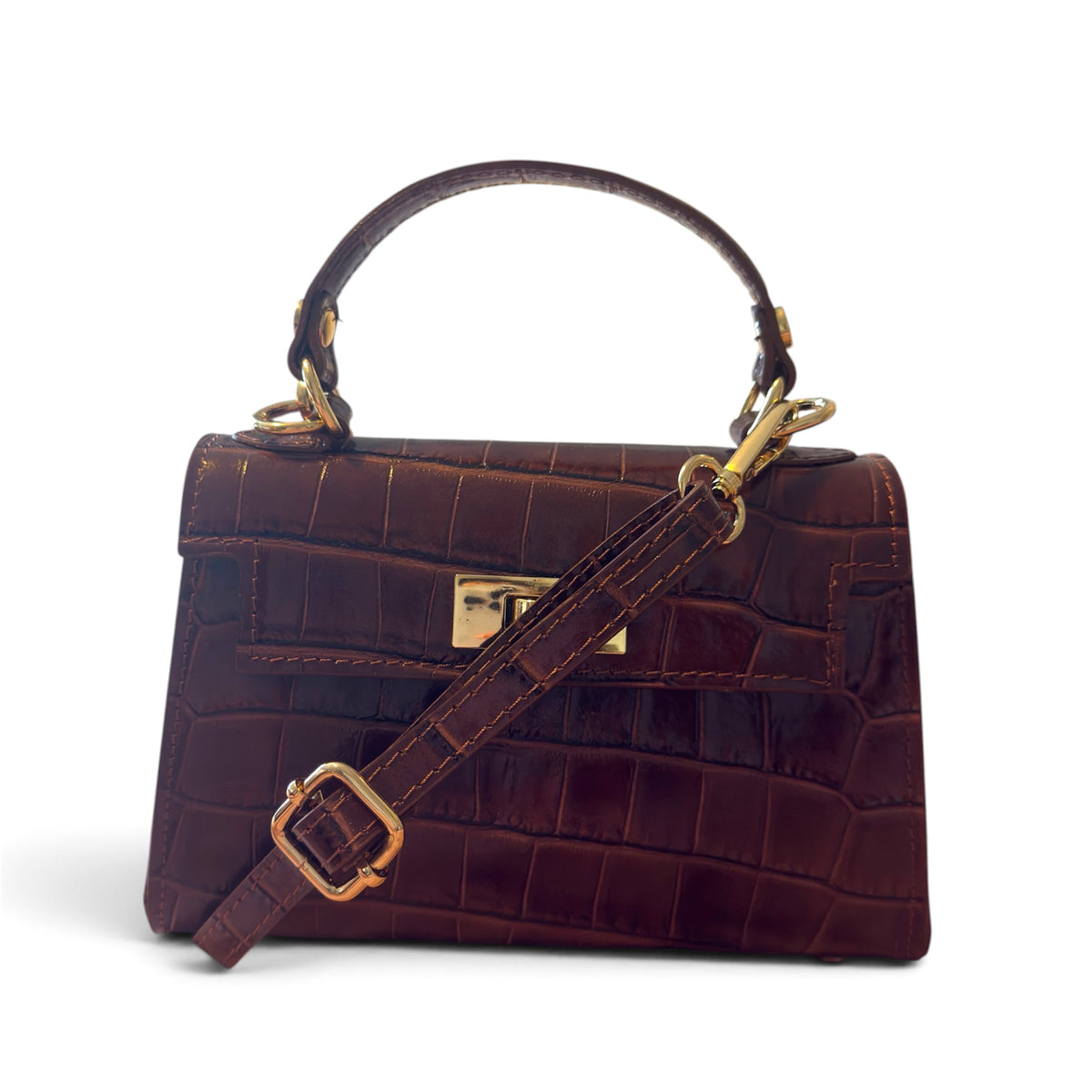 Leather purses made in Italy in classic neutral tones