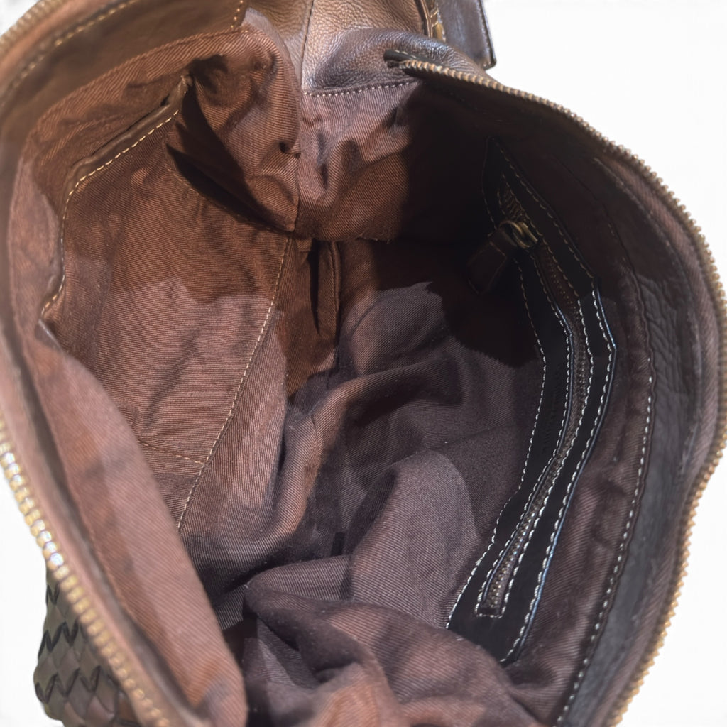 Handwoven Italian leather handbag from Florence