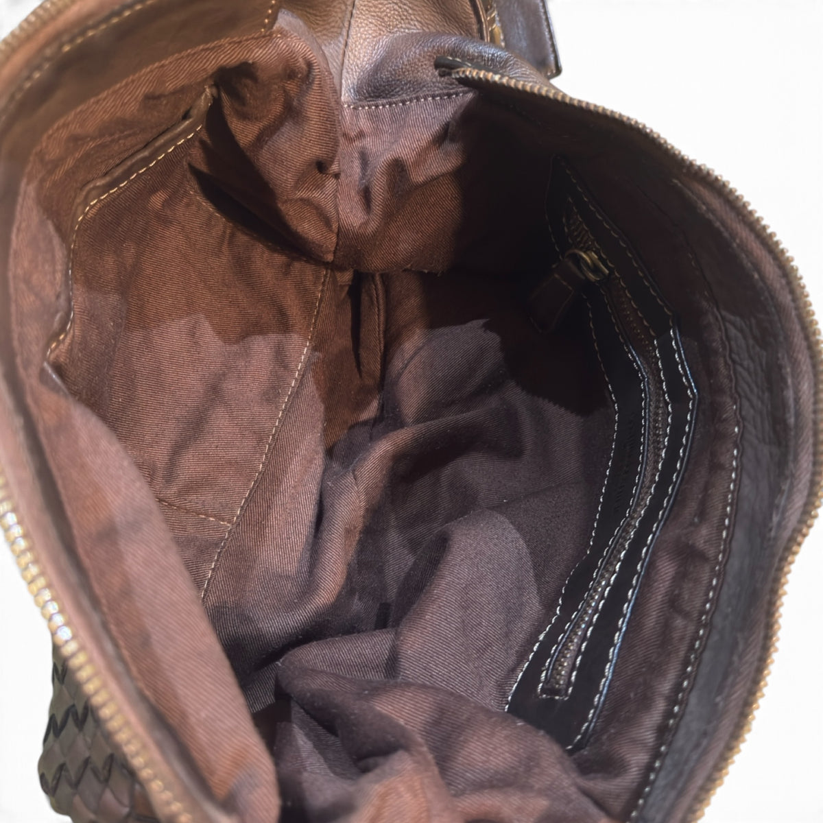 Handwoven Italian leather handbag from Florence