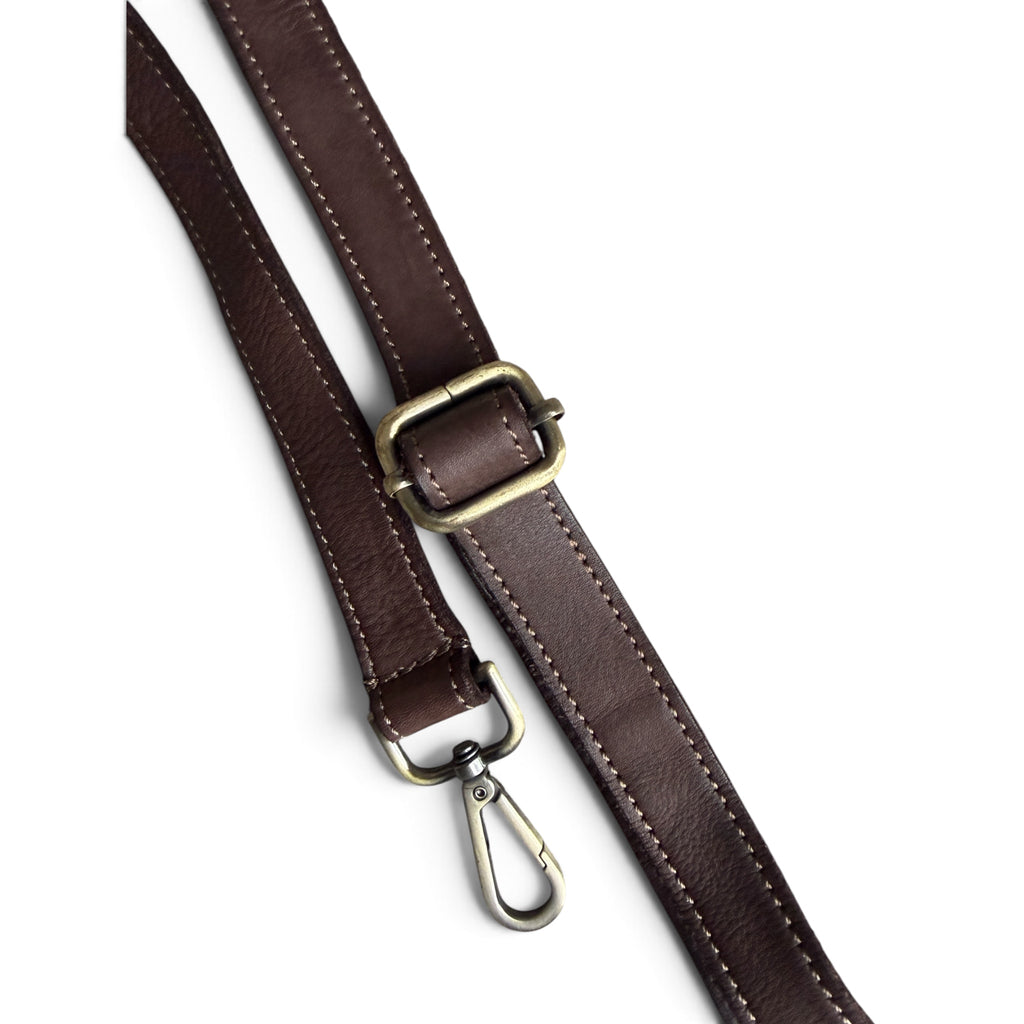Chocolate brown Italian leather handbag for women by Cossu